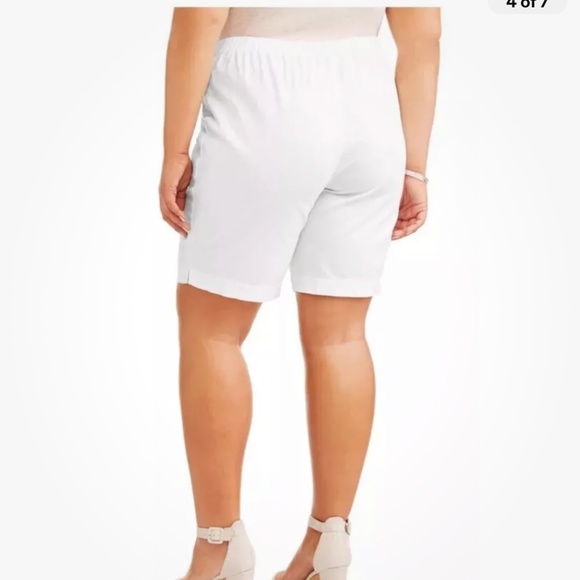 Just My Size Women’s 2 Pocket Pull On White Shorts Size 4X (26W-28W) NEW - Picture 4 of 7